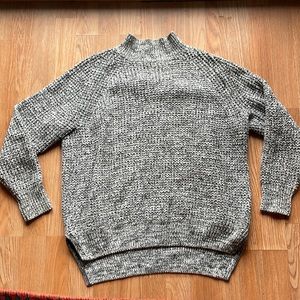 BDG cozy oversized mock turtleneck gray sweater
